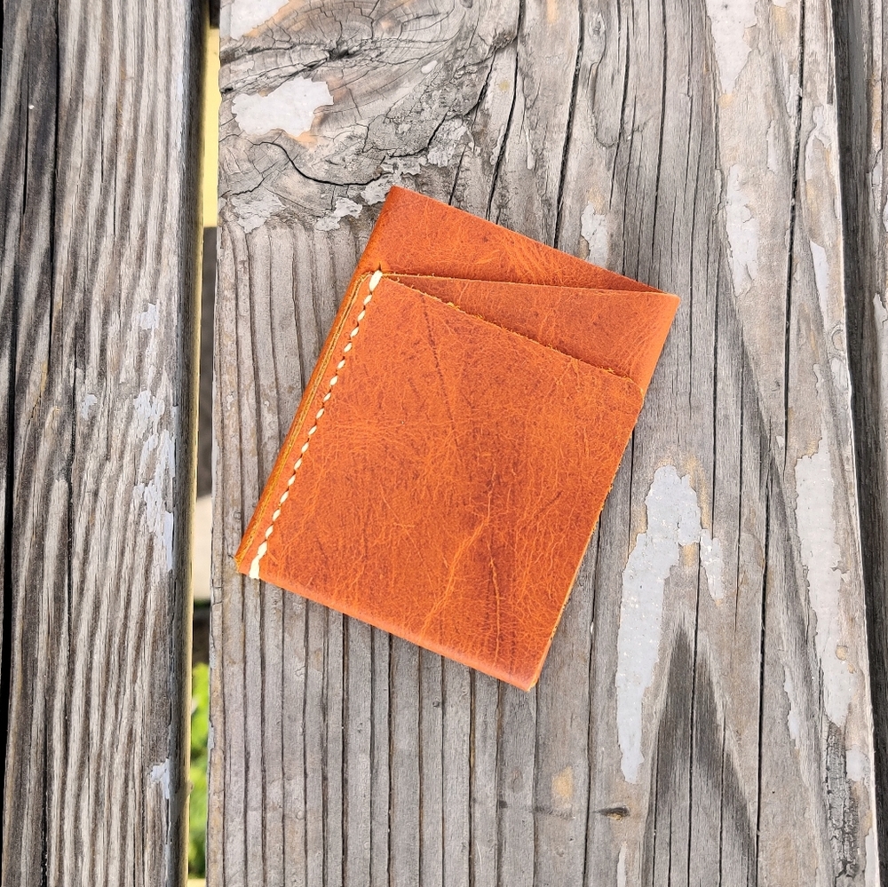 Full Grain Leather Minimalist Wallet 5-6 Cards